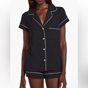 Eberjey Gisele Short Pajama Set Sz Medium Black